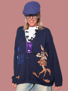 Cardigan over con fantasia cartoon
