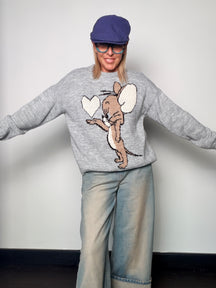 Maglia cartoon con cuore