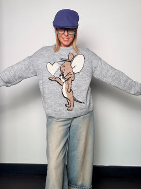 Maglia cartoon con cuore