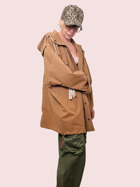 Giacca over con cappuccio