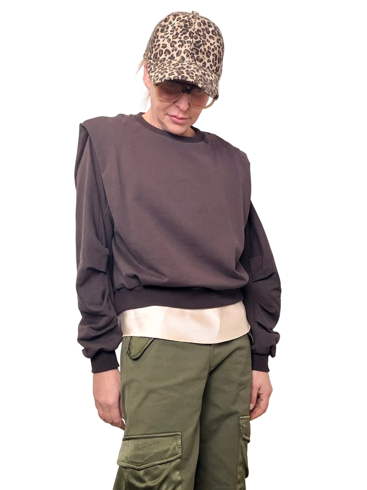 Felpa over con spalle strutturate