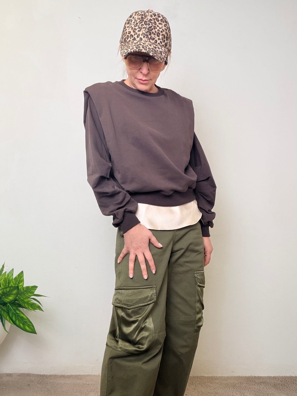 Felpa over con spalle strutturate