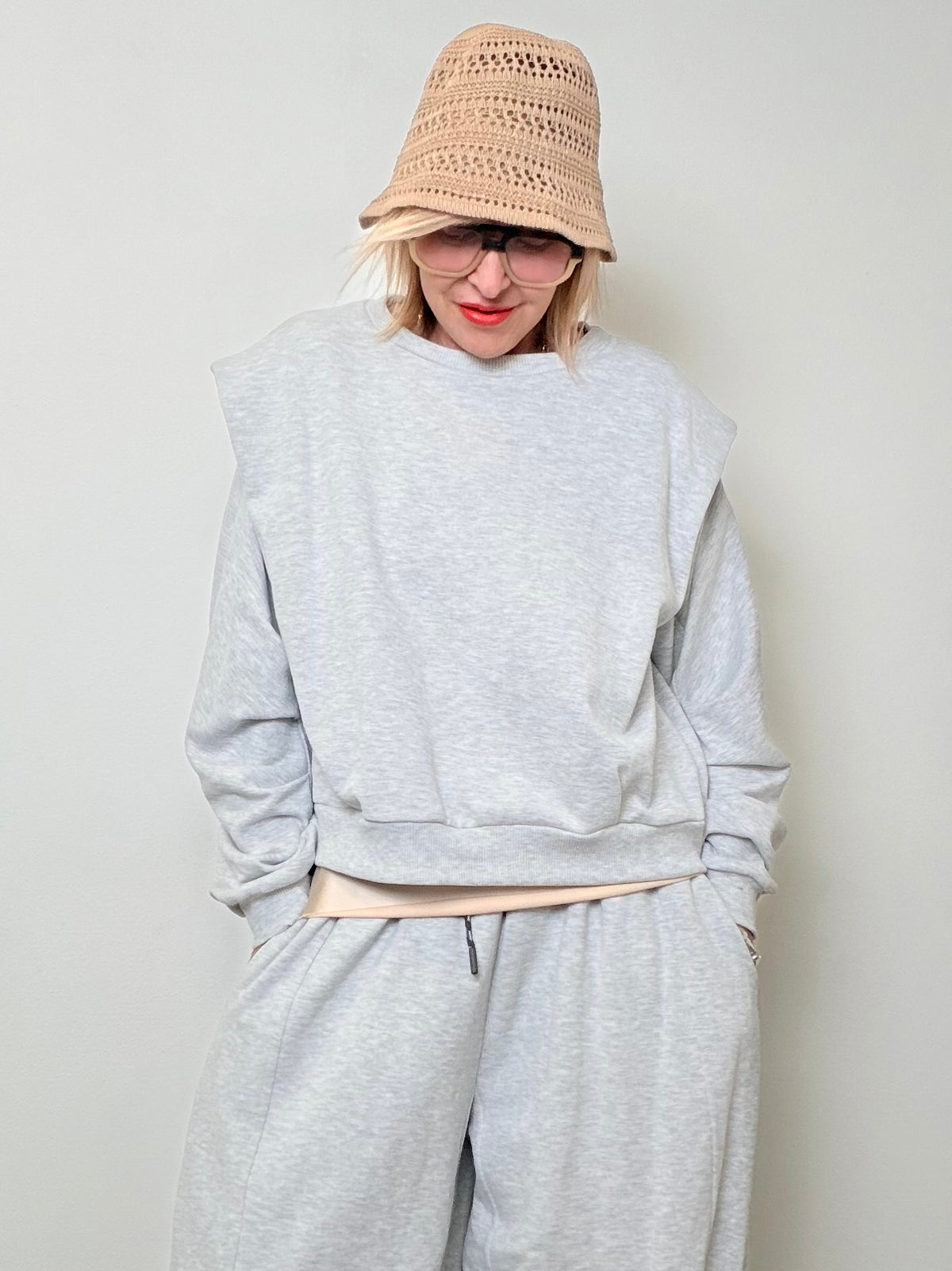 Felpa over con spalle strutturate