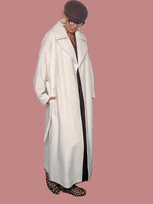 Cappotto lungo over con cintura
