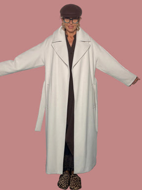 Cappotto lungo over con cintura