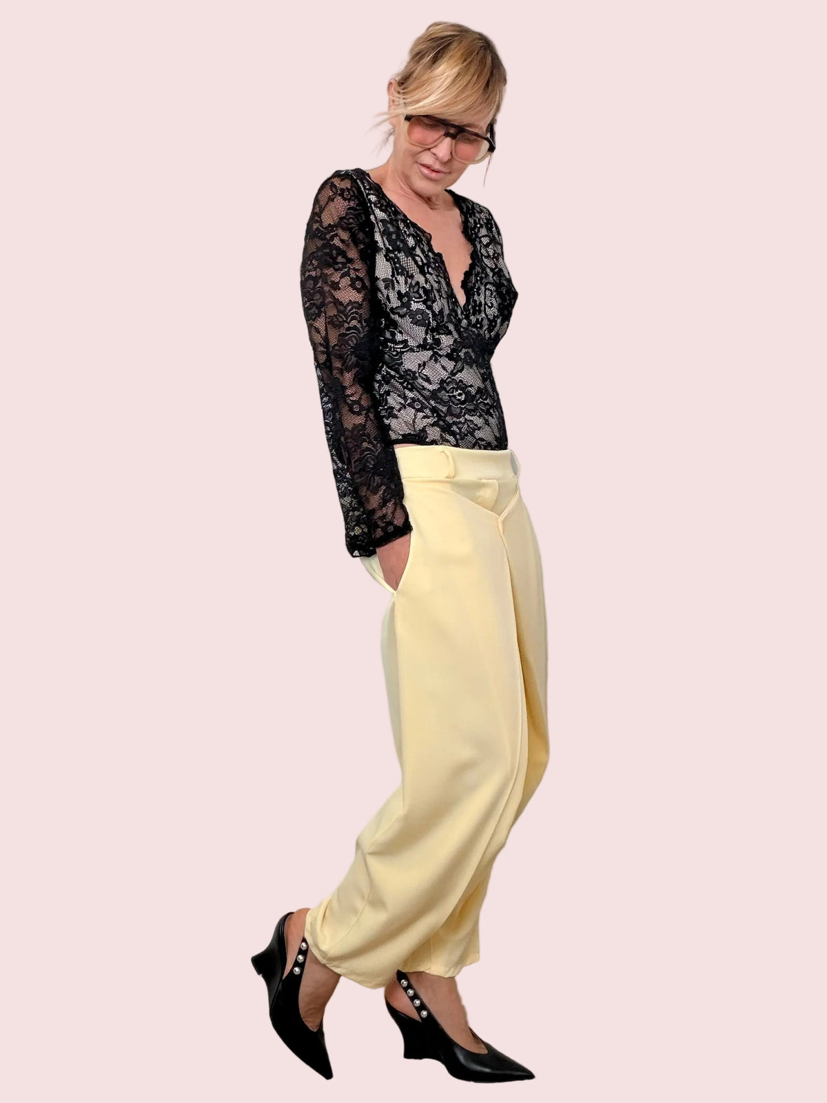 Pantalone over con pannello frontale