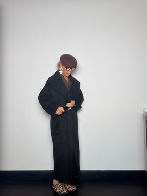 Cappotto lungo over con cintura