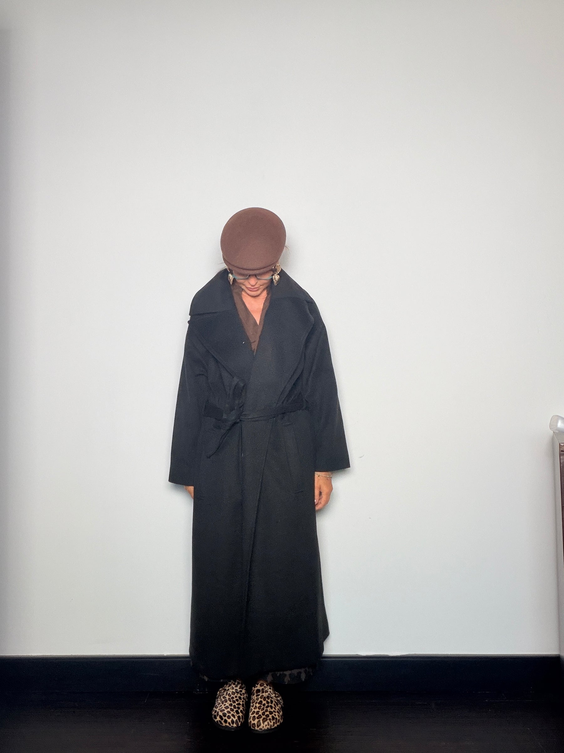 Cappotto lungo over con cintura