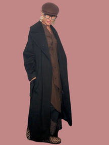 Cappotto lungo over con cintura