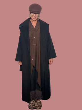 Cappotto lungo over con cintura