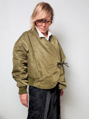 Bomber over con chiusura incrociata