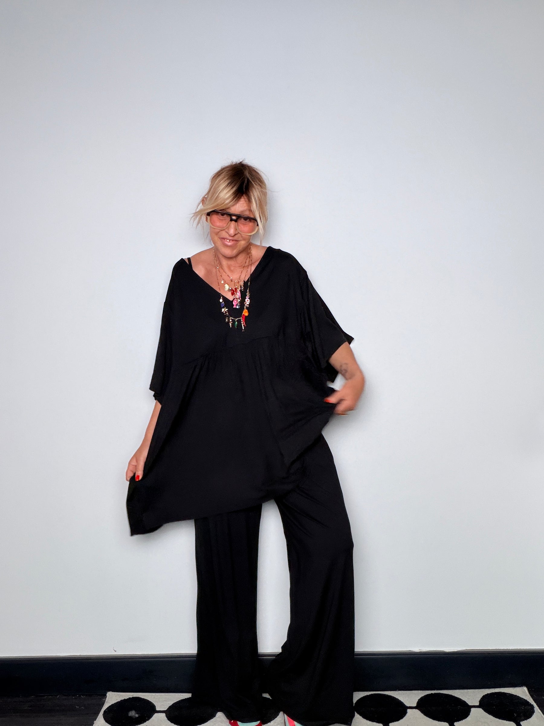 Completo Tunica & Pantalone Wide Leg