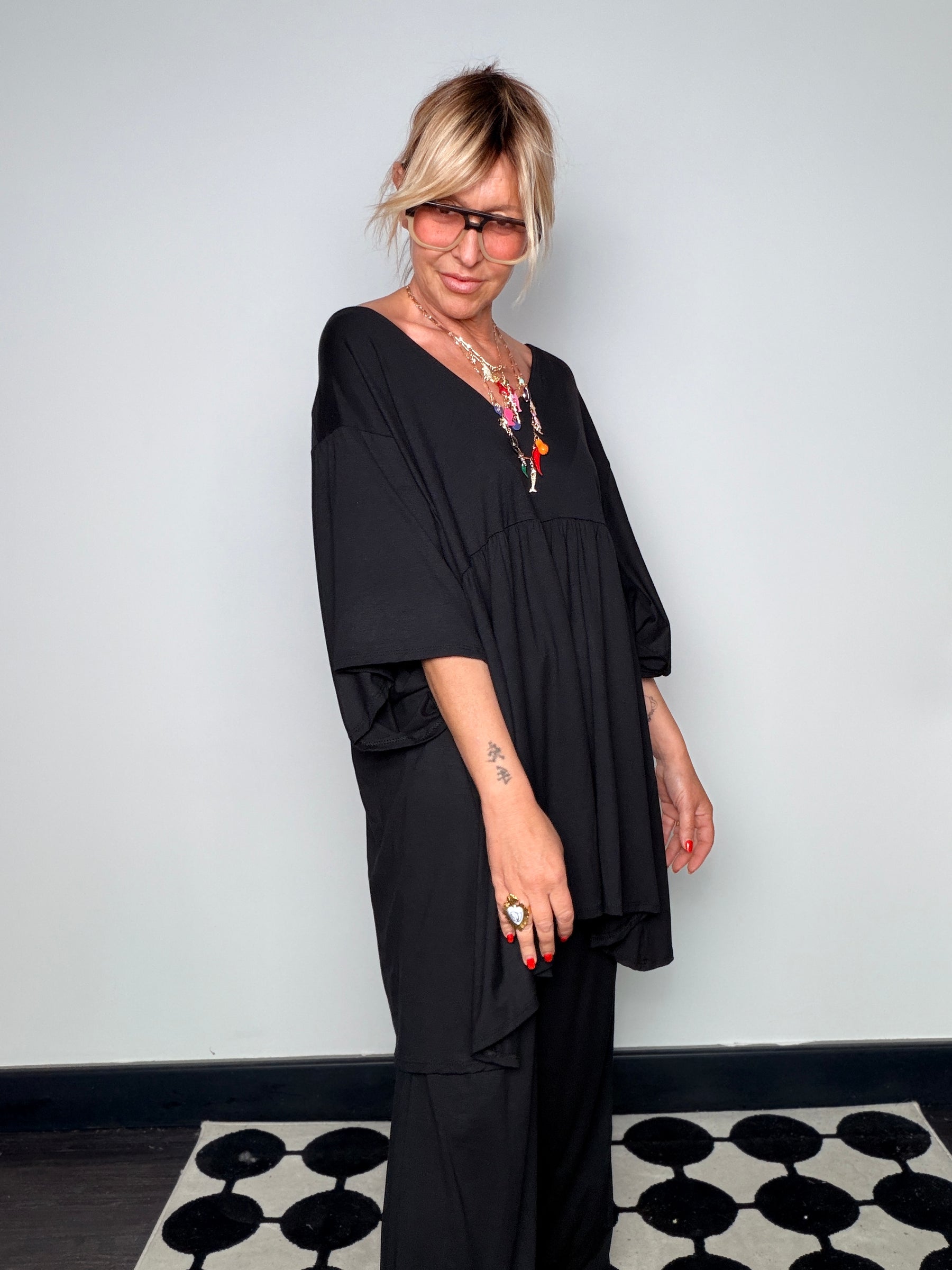 Completo Tunica & Pantalone Wide Leg
