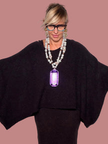 Maglia over effetto poncho