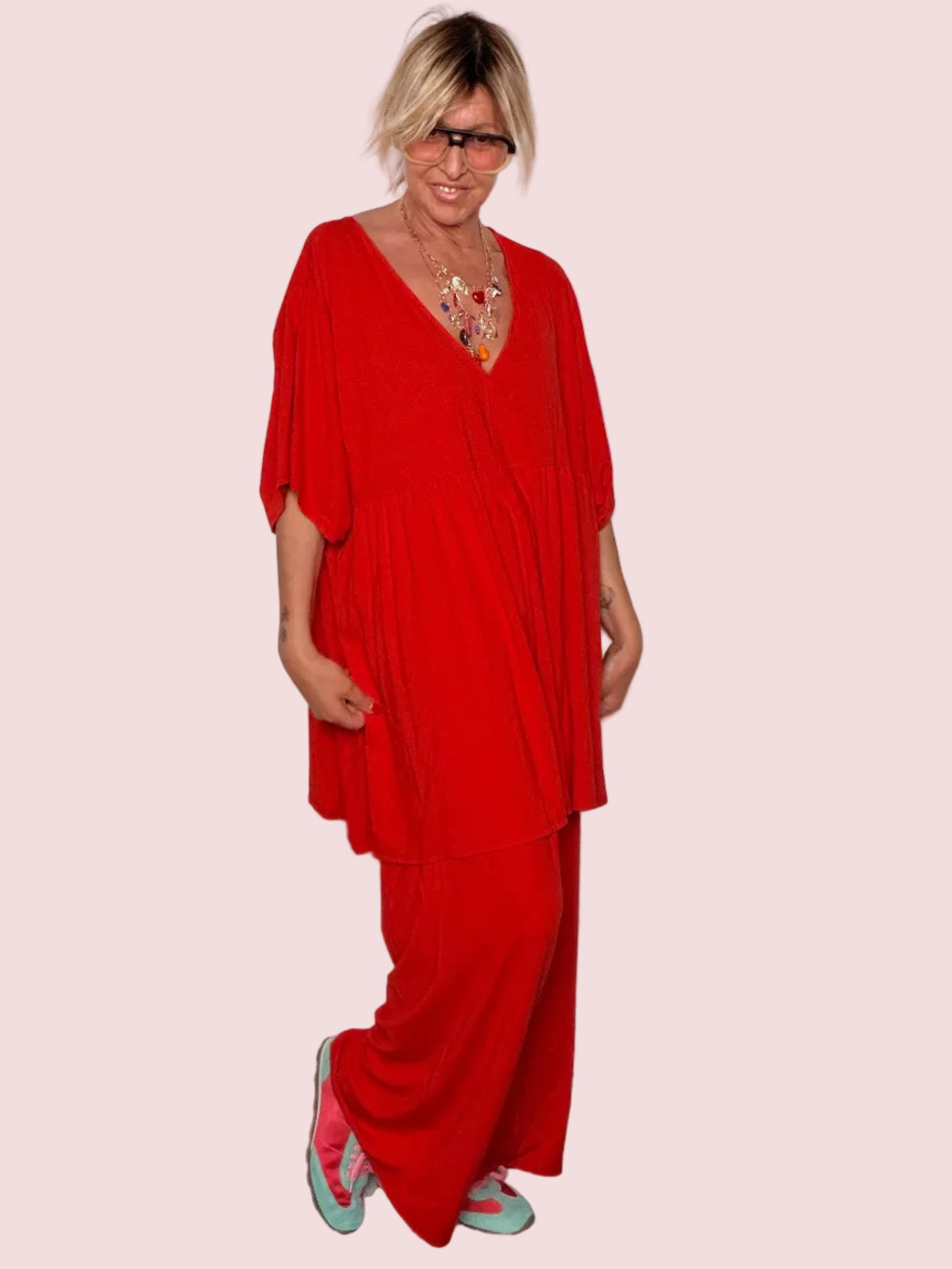 Completo Tunica & Pantalone Wide Leg