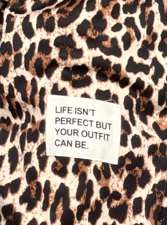 Completo felpa animalier – La vita non è perfetta, ma il tuo outfit può esserlo