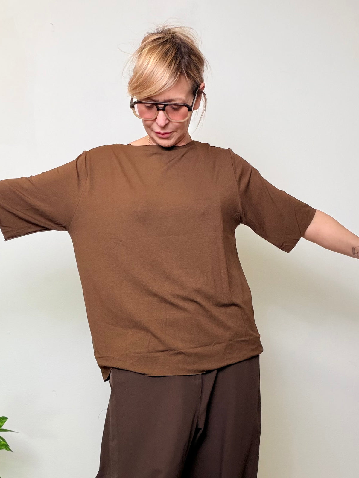 Maglia over taglio vivo