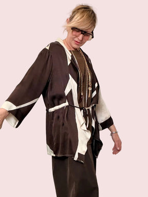 Kimono bicolor fluido