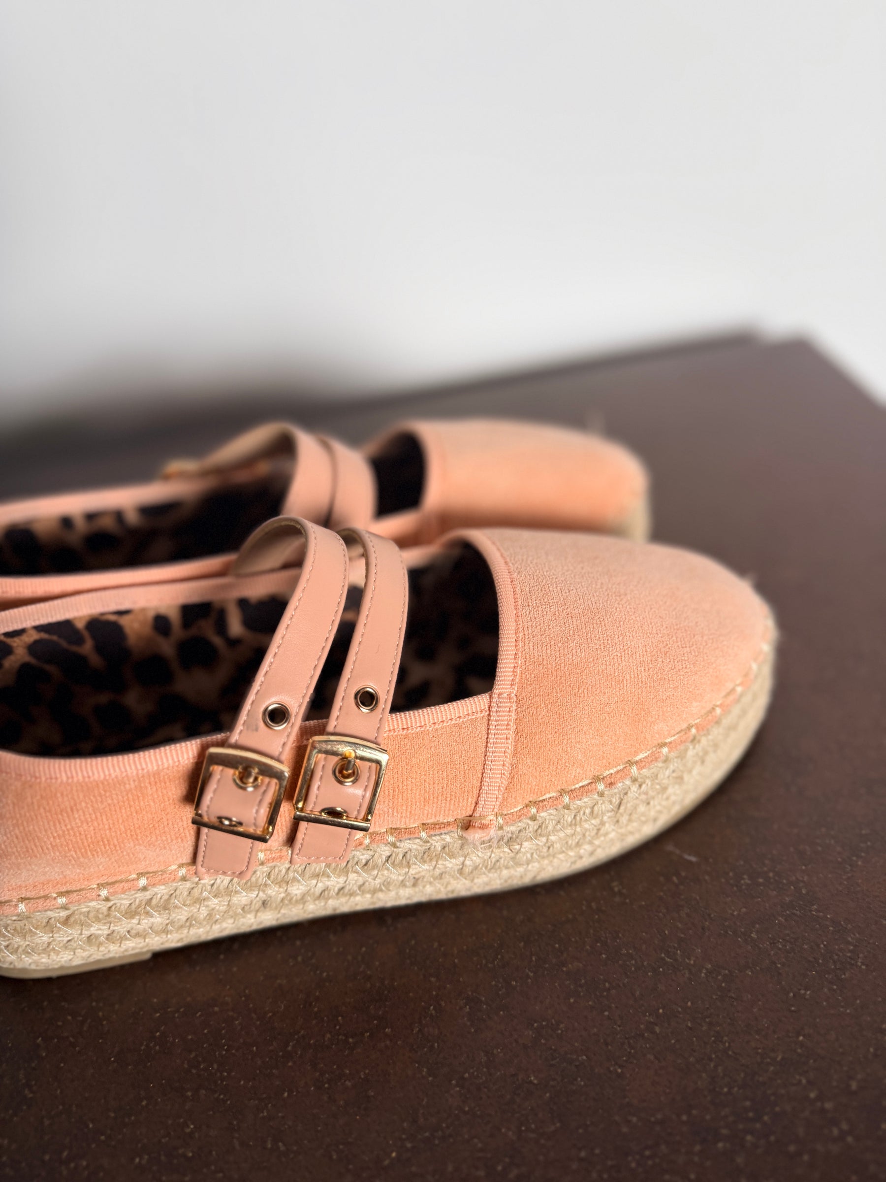 Espadrillas Platform Mary Jane Doppia Fibbia