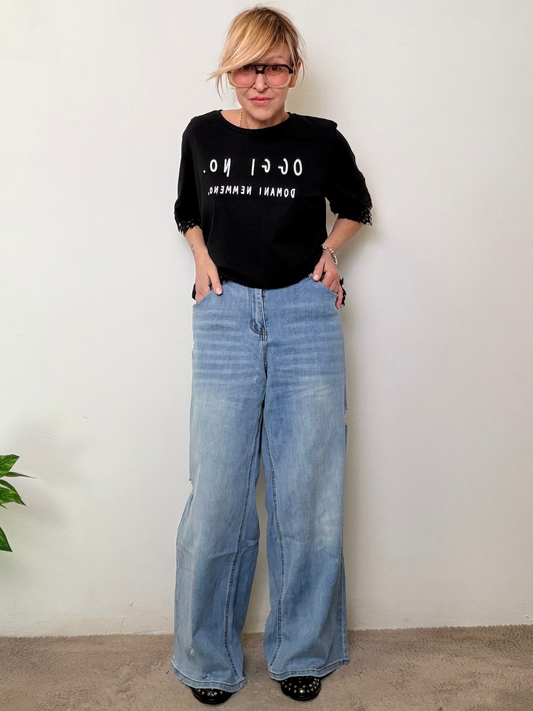 Jeans over gamba dritta