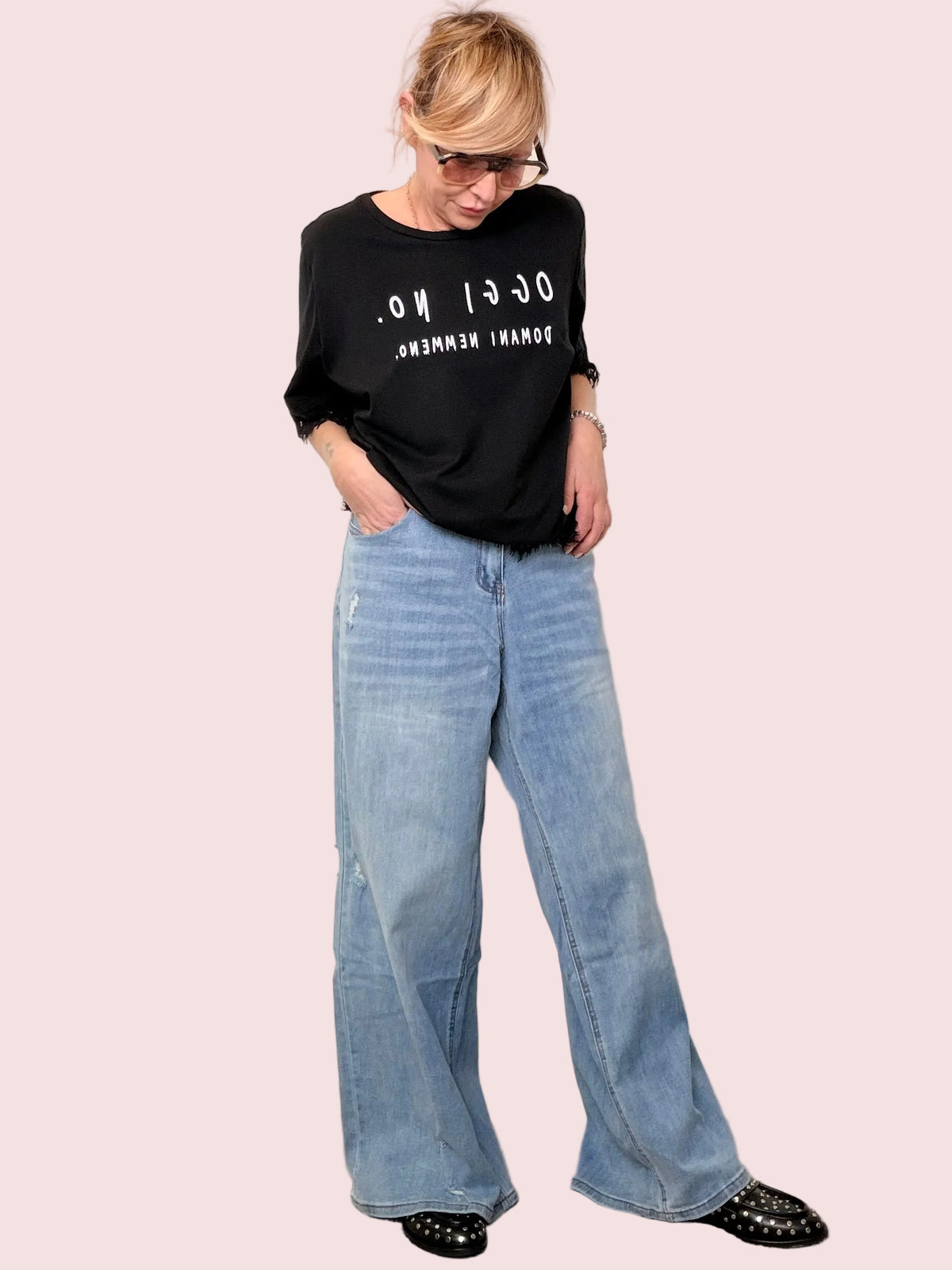 Jeans over gamba dritta