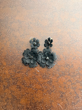 Orecchini Pendenti Fiore Doppio