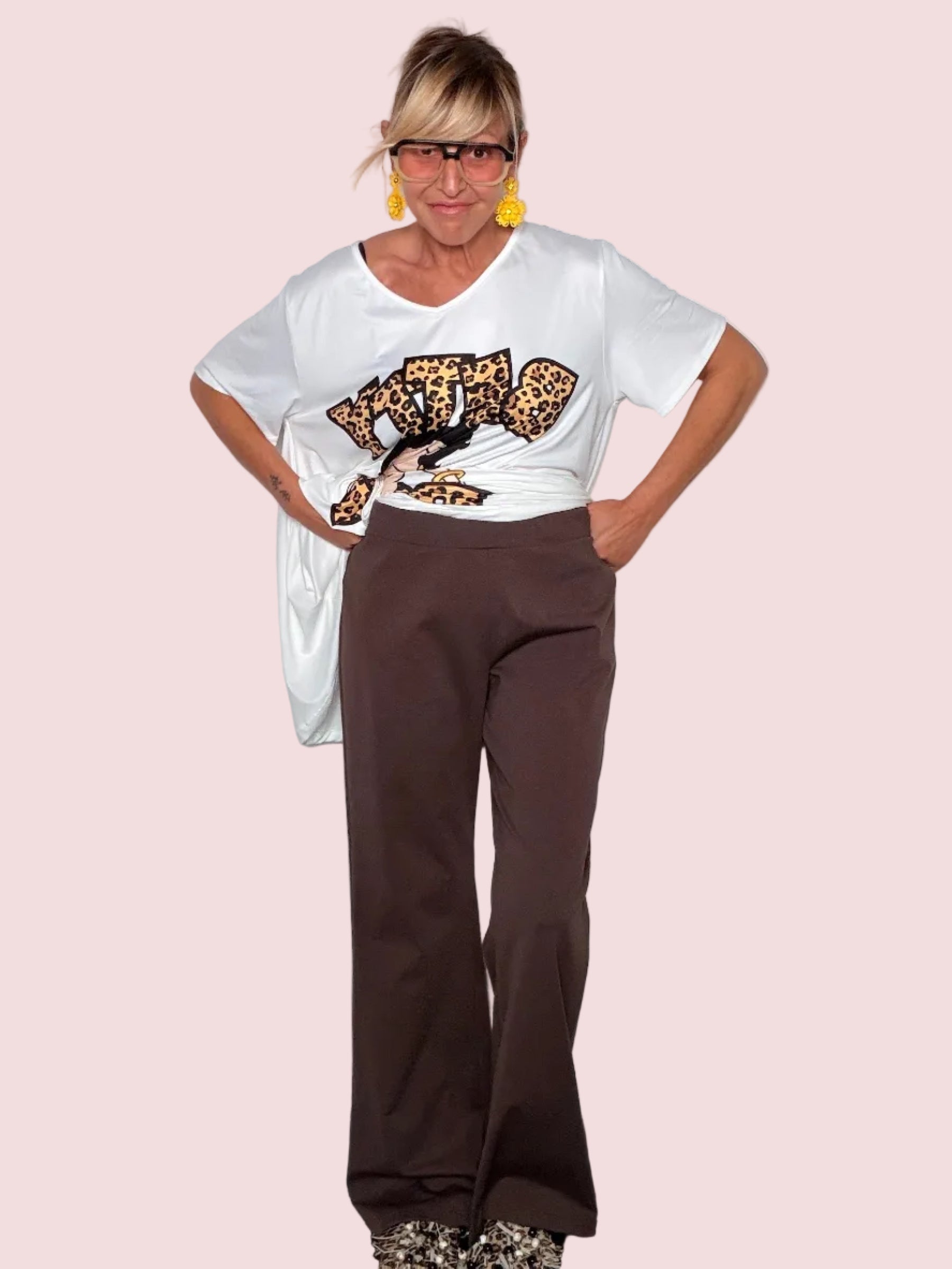 Pantalone Slim Flare in punto milano  ChIc