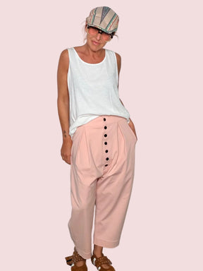 Pantalone Balloon Bottoni Decorativi