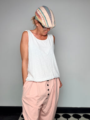 Pantalone Balloon Bottoni Decorativi