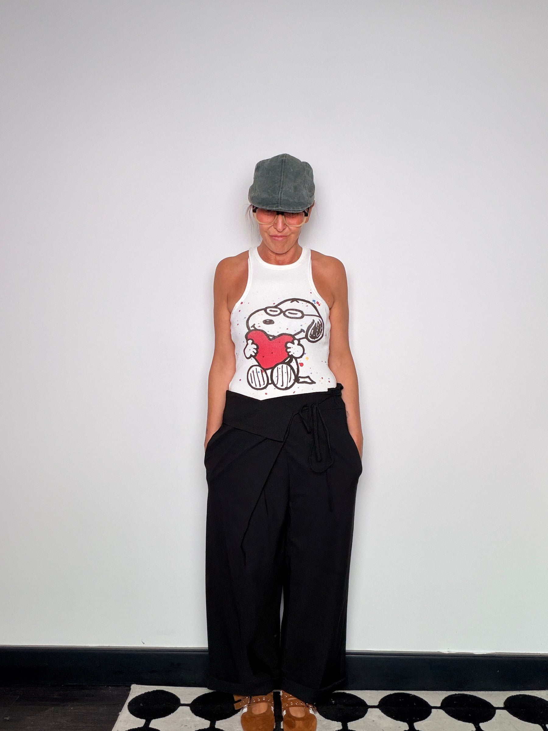 Pantalone Wide Leg Pareo con Fiocco