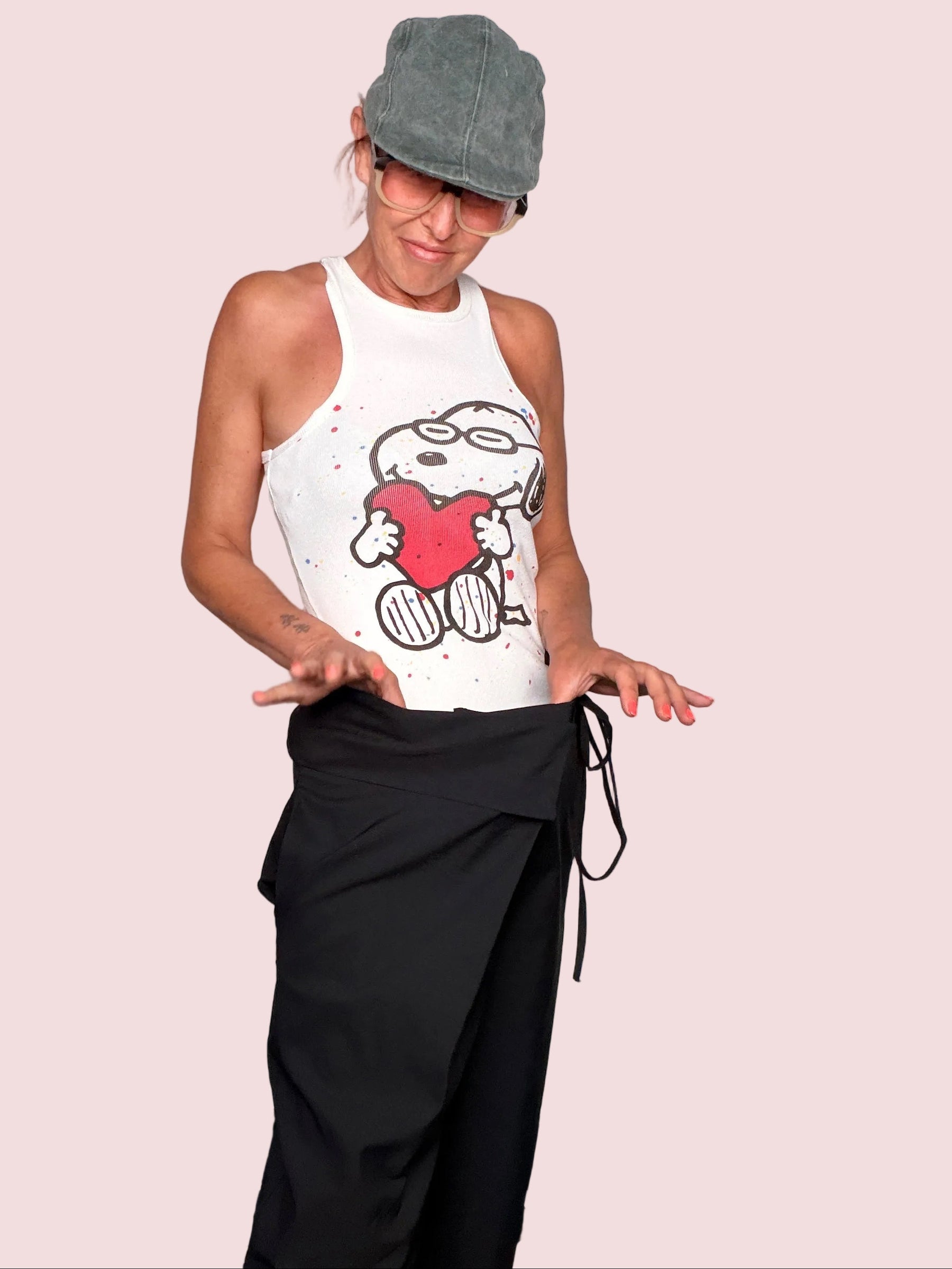 Pantalone Wide Leg Pareo con Fiocco