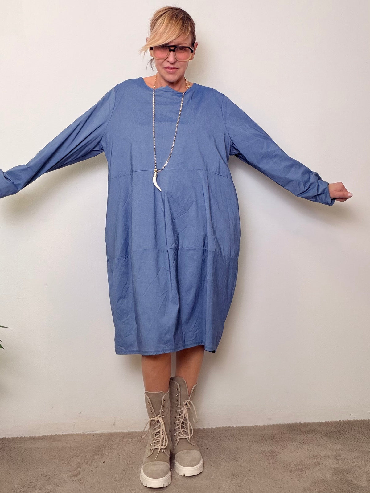 Abito effetto jeans over