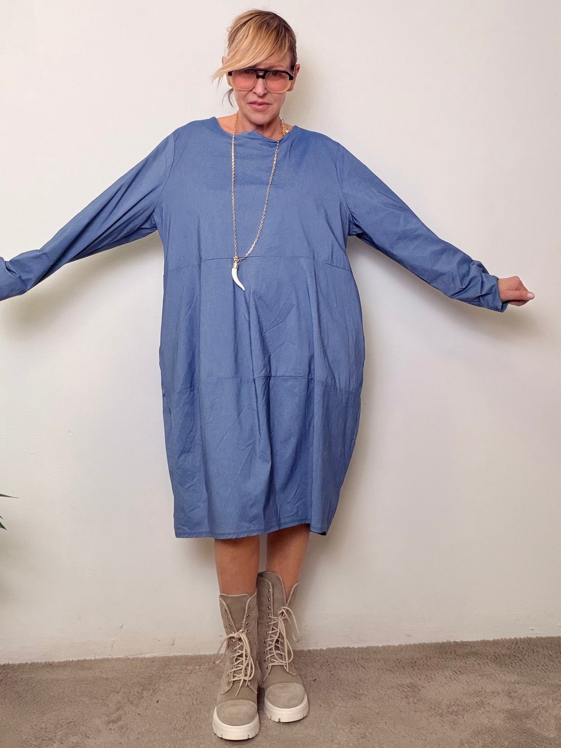 Abito effetto jeans over