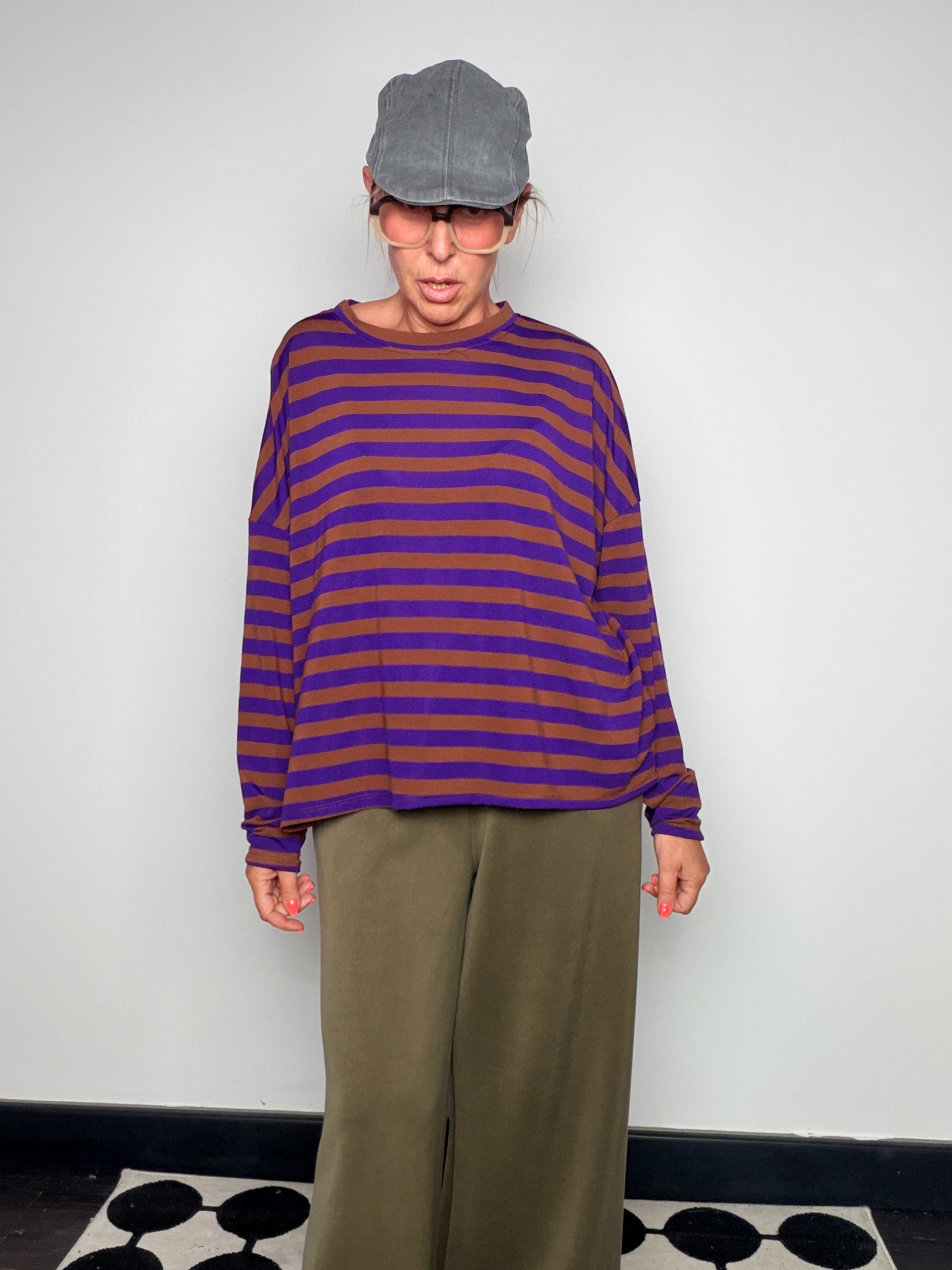Maglia Oversize Righe Bicolor Modal