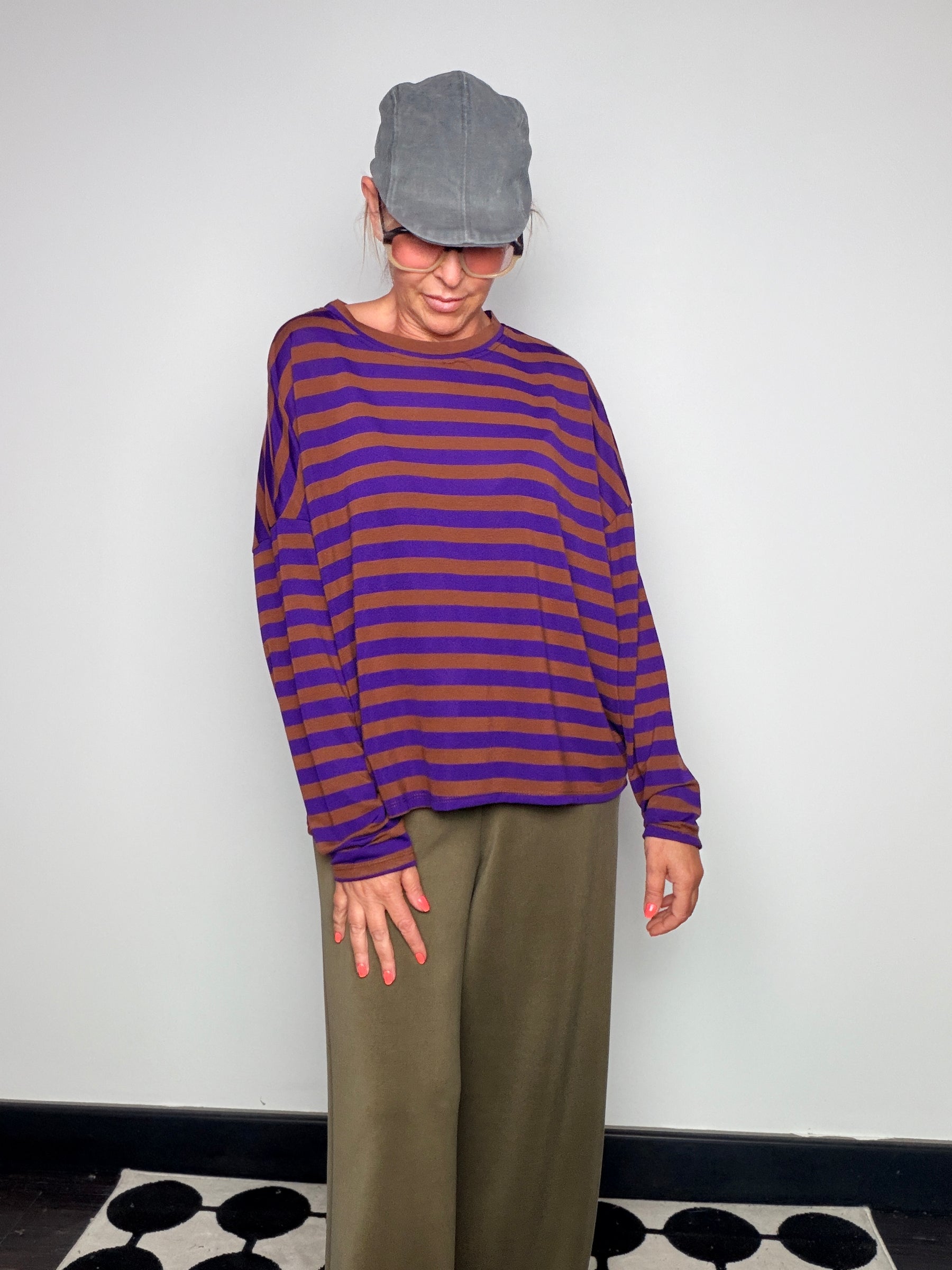 Maglia Oversize Righe Bicolor Modal