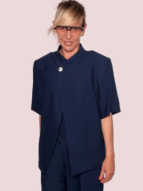 Completo Giacca Asimmetrica & Pantalone Wide Leg