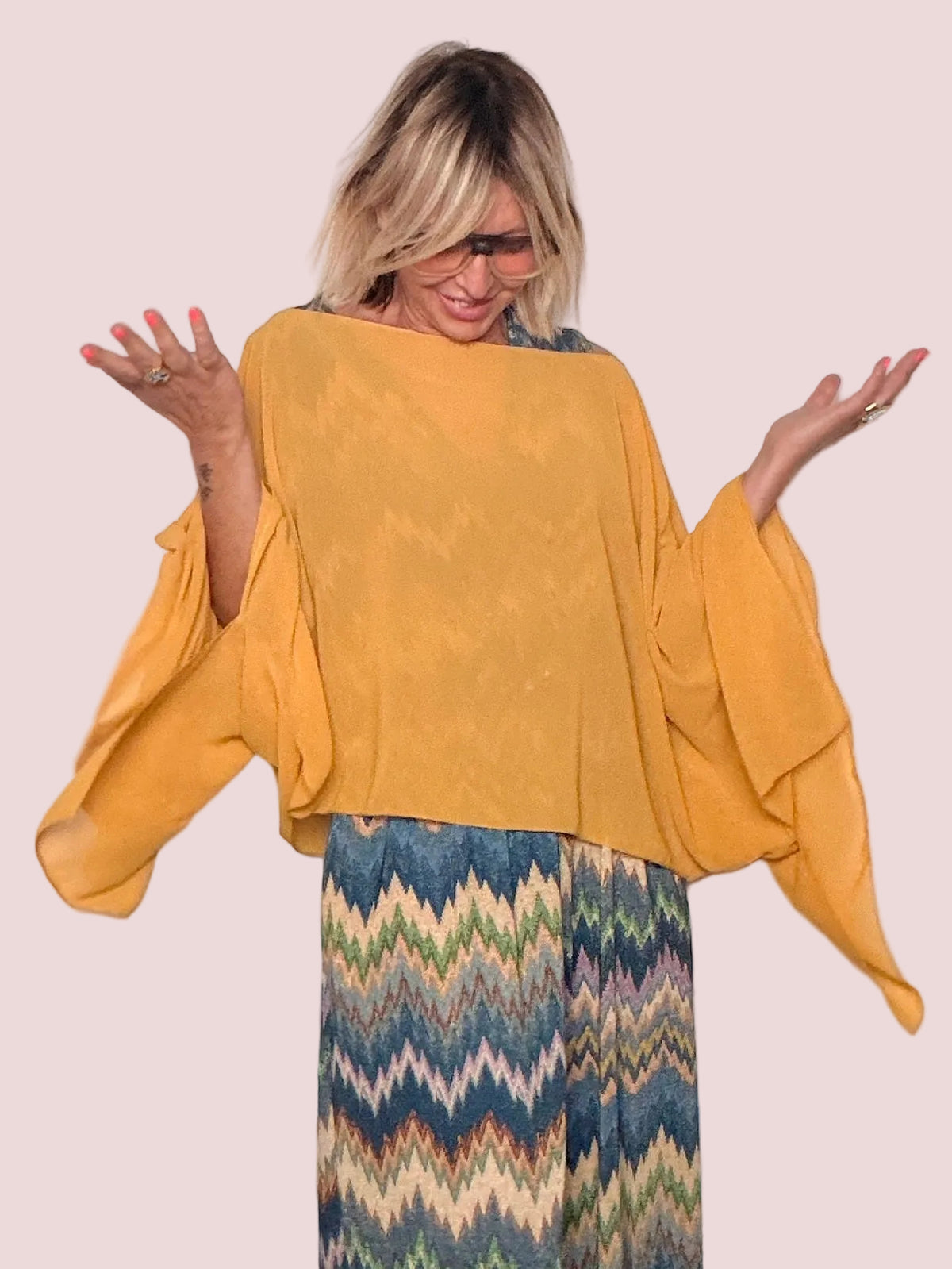 Top Kimono Giallo Ocra