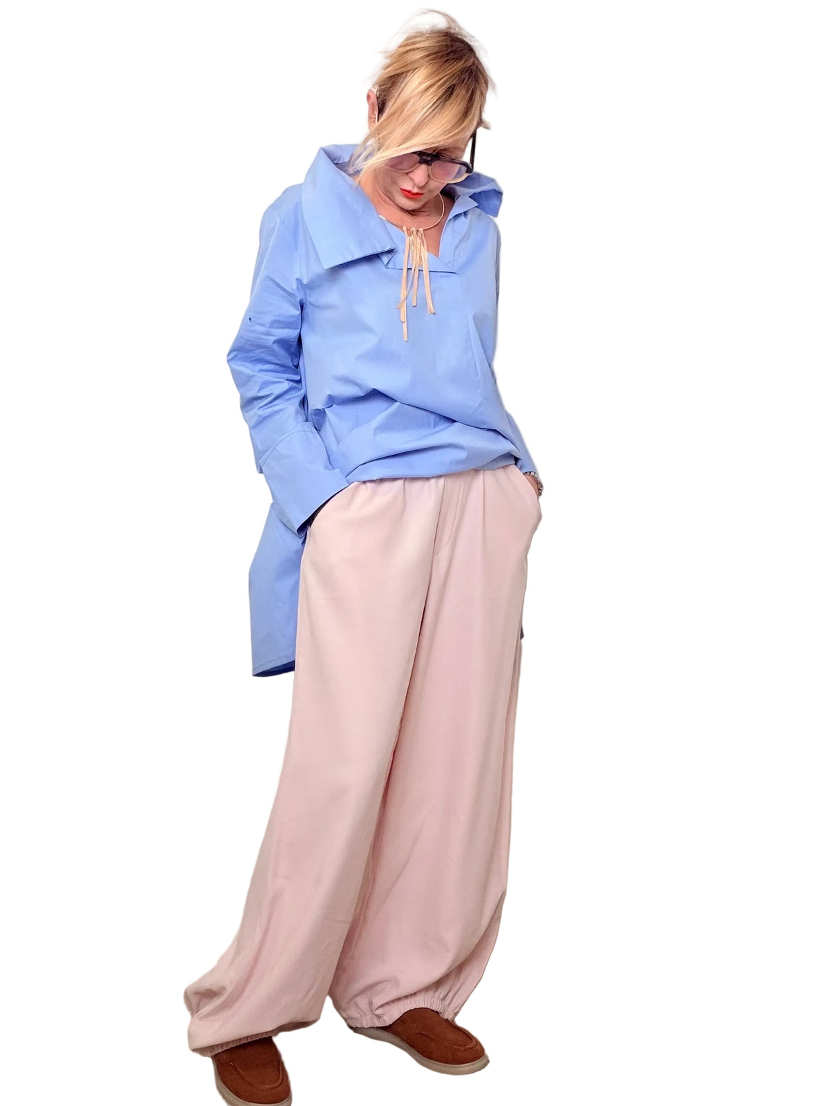 Pantalone Over in Cupro Modal – Morbidezza allo stato puro