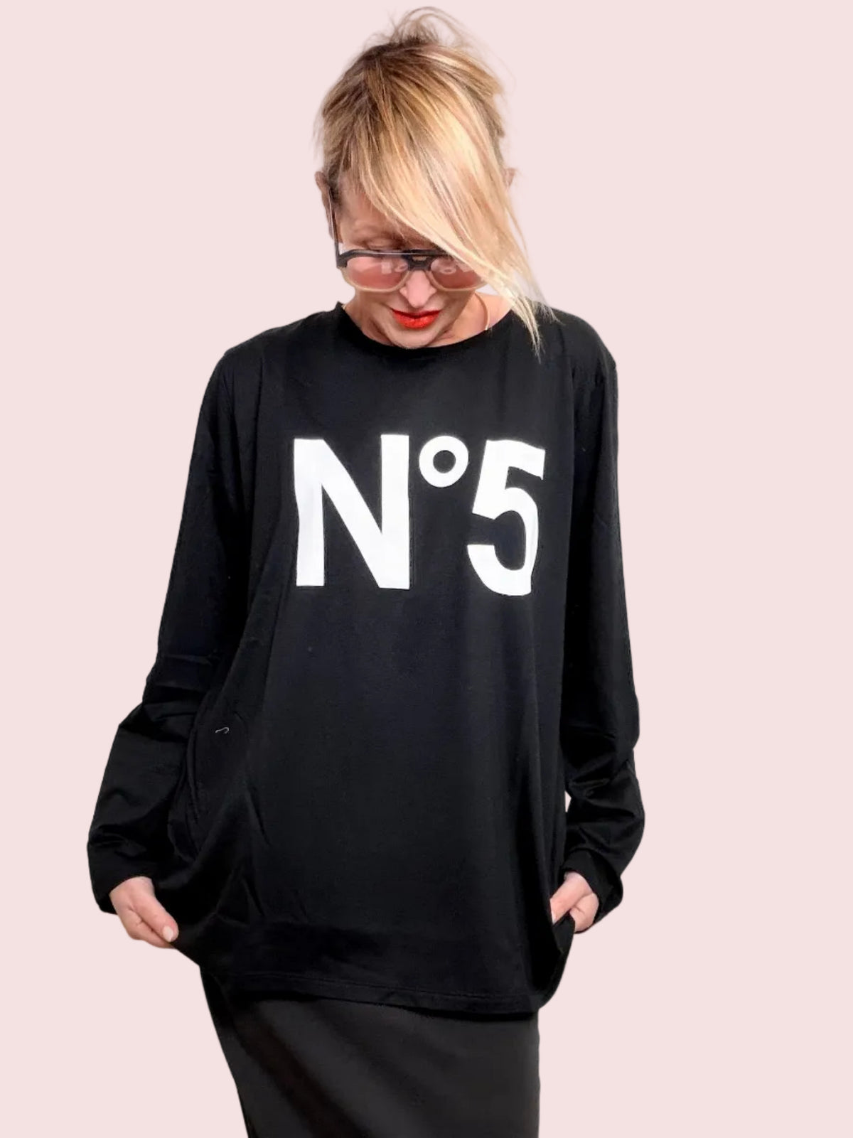 T-shirt in modal Over – Ironia in formato maxi