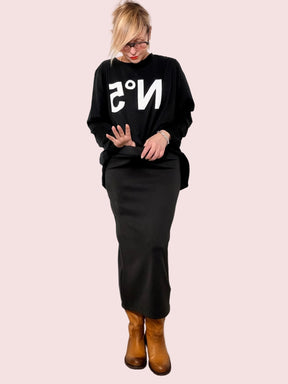 Gonna Over jersy snellente  – comfort con carattere