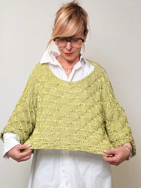 Maglia crochet  over – comfy con stile