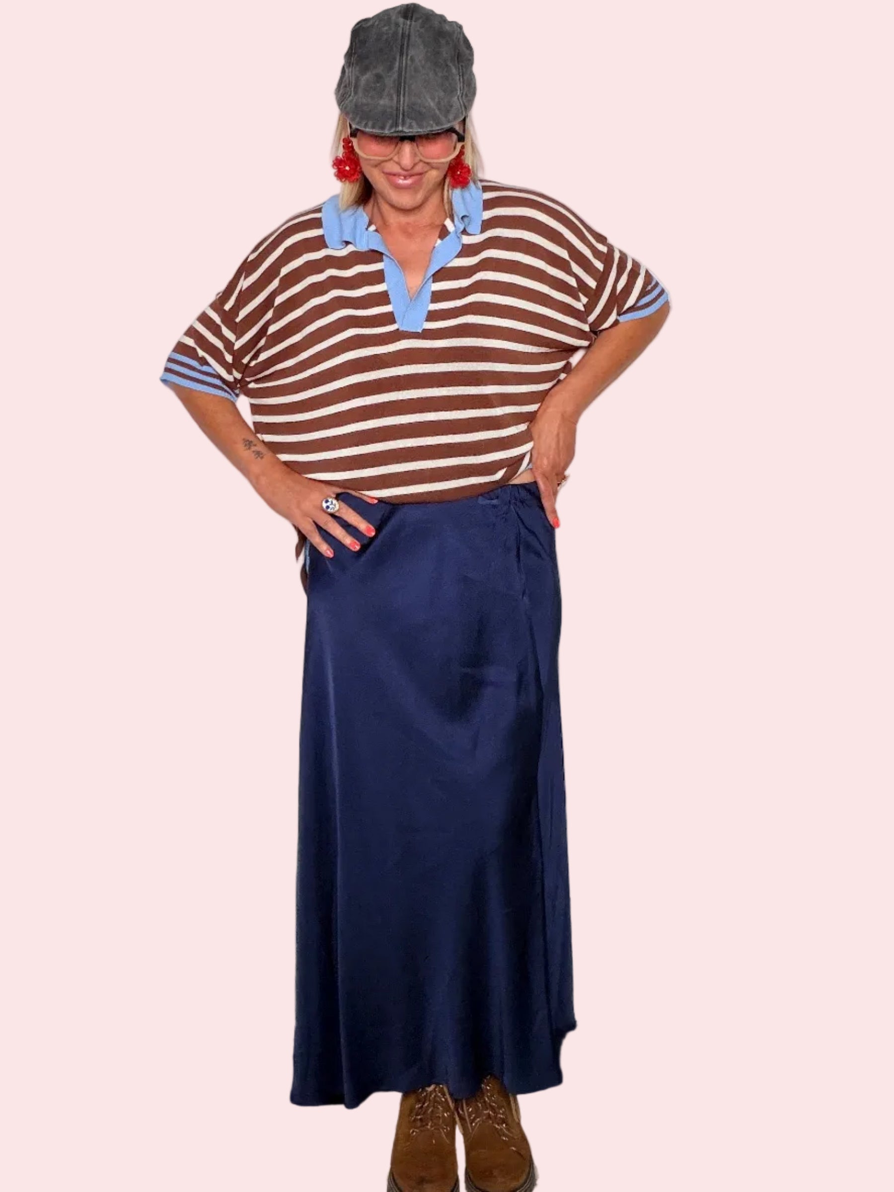 Gonna Fluida Satinata Maxi