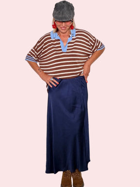 Gonna Fluida Satinata Maxi