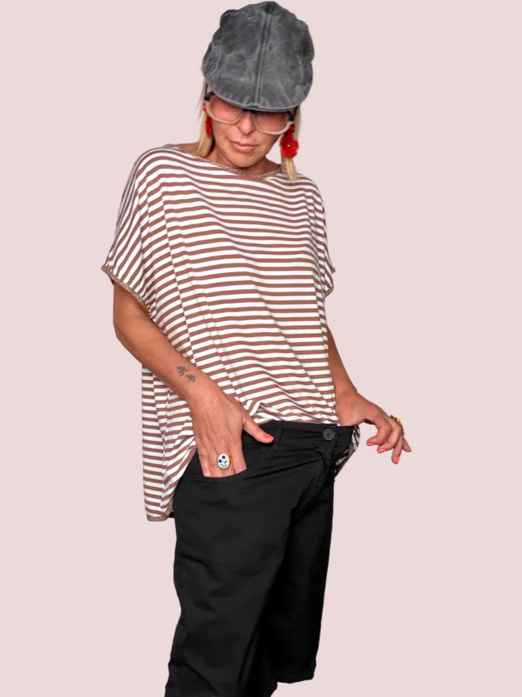 Bermuda Wide Leg con Risvolto