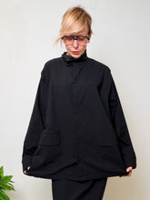 Giacca in bengalina over con collo coreana