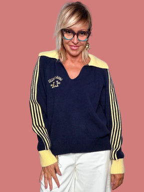 Polo in maglia con righe sulle maniche Souvenir