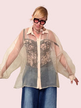 CAMICIA IN ORGANZA CON COLLANA FIORE