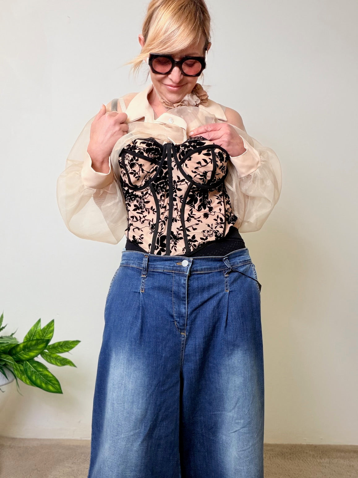 BUSTIER OVER FLOREALE