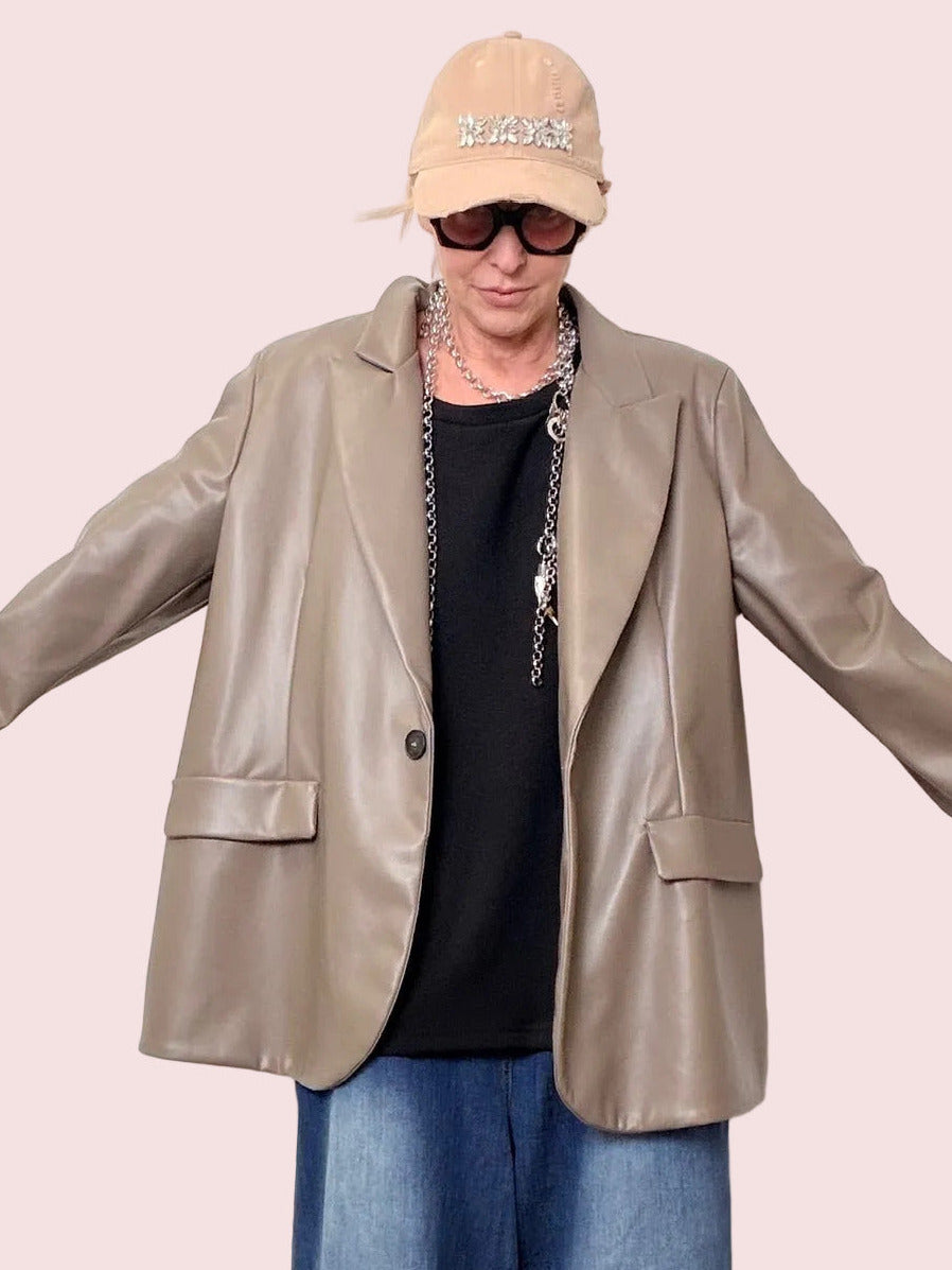 GIACCA IN ECOPELLE OVER