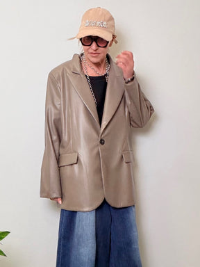 GIACCA IN ECOPELLE OVER